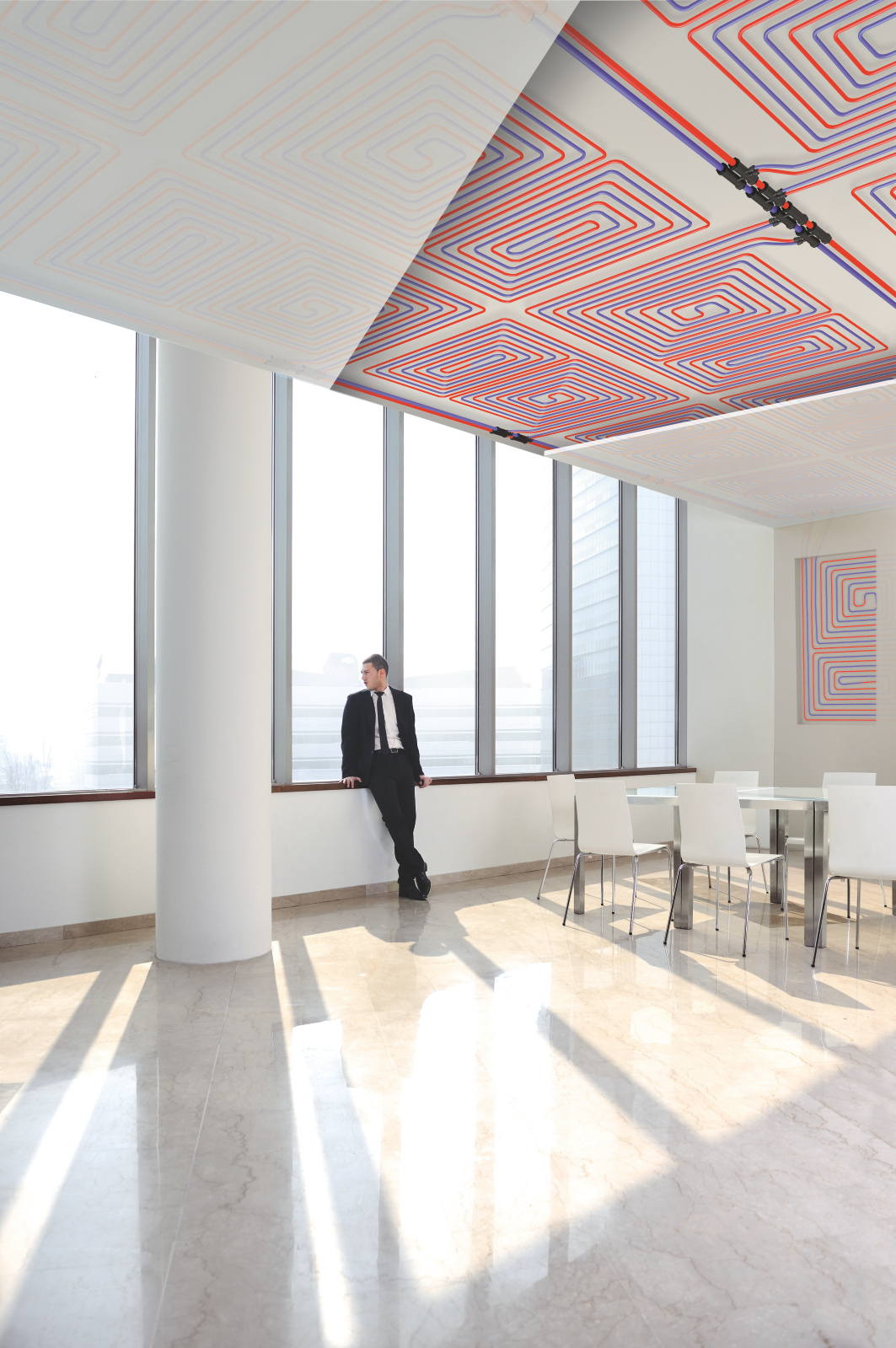 Photograph NIC Heating and cooling ceiling system Front view