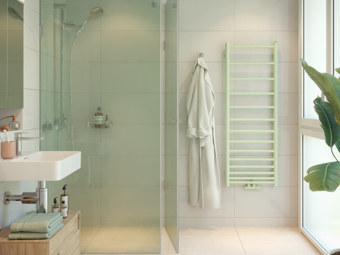 Rendering Zehnder Klaro Spa Decorative radiator Front view