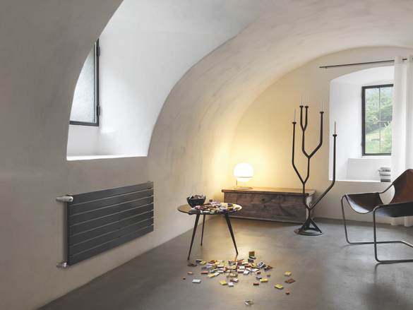 Rendering Zehnder Jet-X Decorative radiator Side view