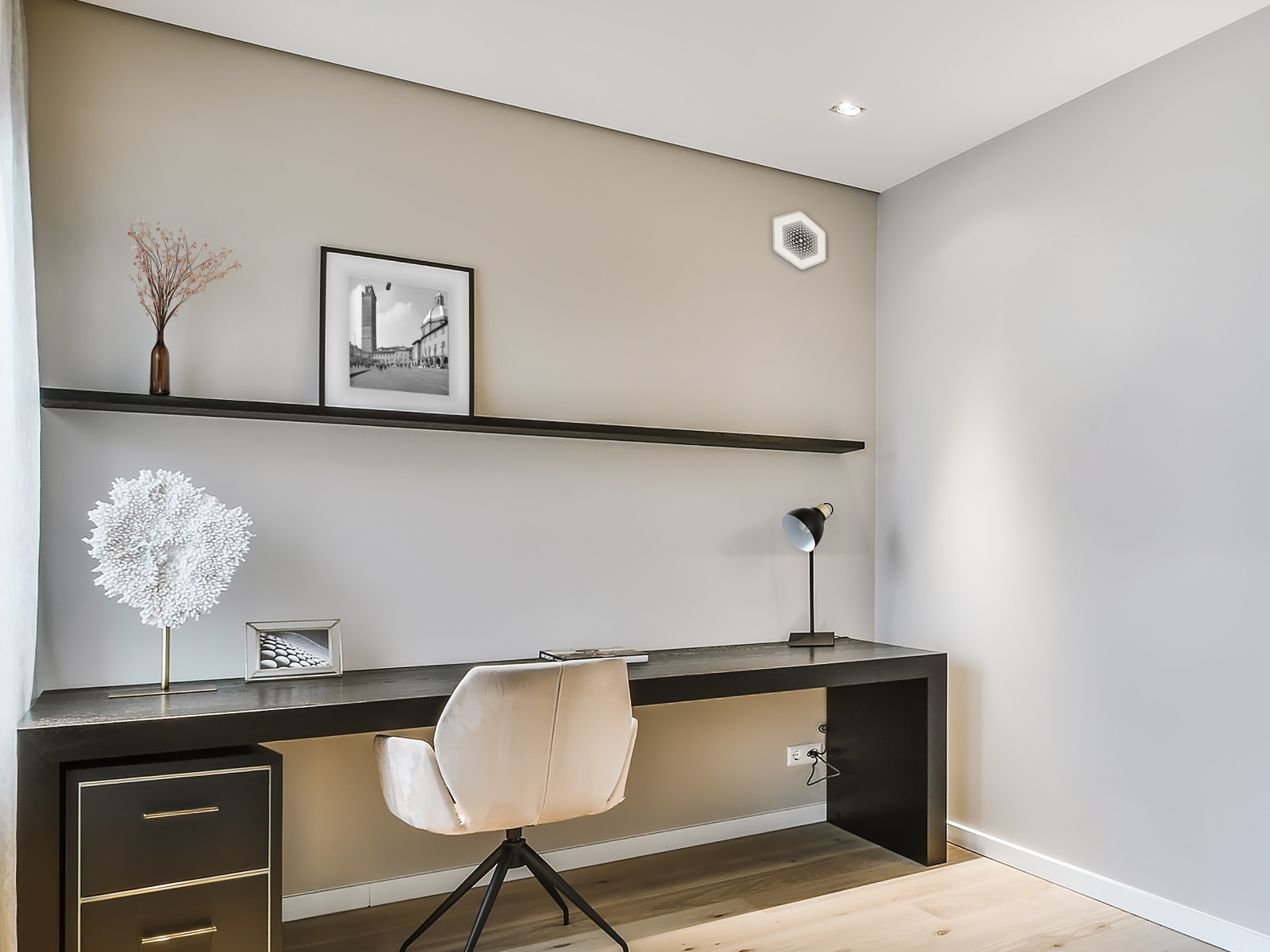 Rendering ComfoGrid CLRF/TVA Design line Comfortable indoor ventilation