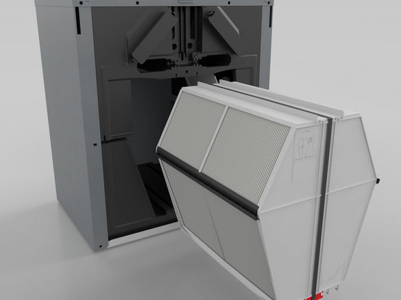 Cut-Out Zehnder ComfoAir Q350 TR Comfortable indoor ventilation Side view