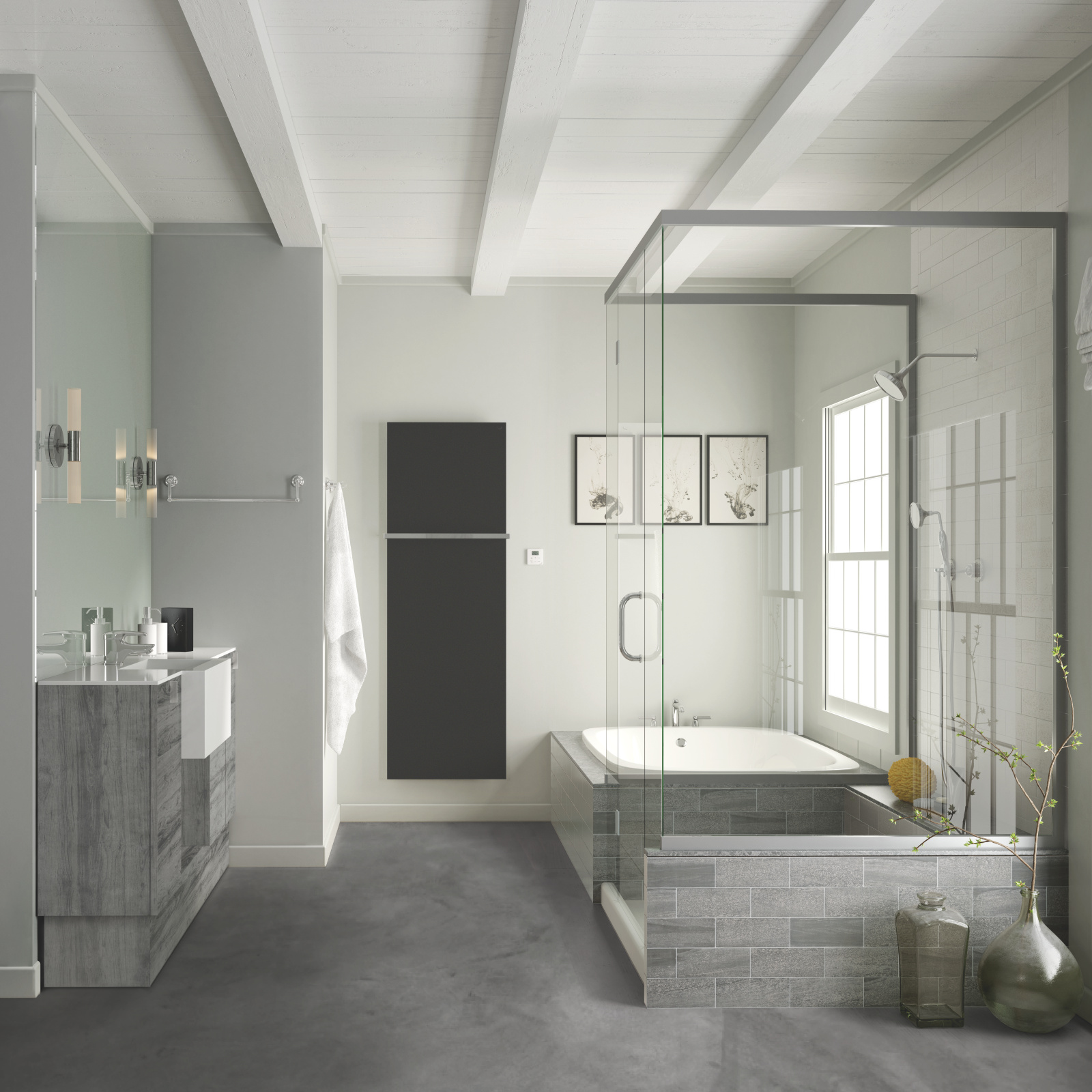 Rendering Fina Lean Bar Decorative radiator 