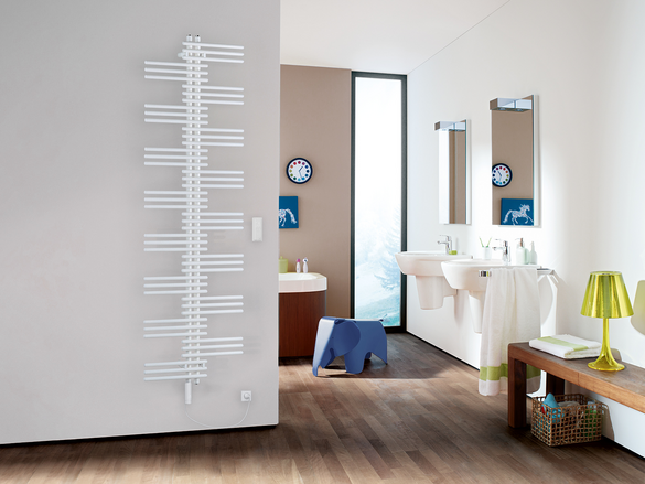 Rendering Immersion Heater Control (IHC) Decorative radiator Angled view