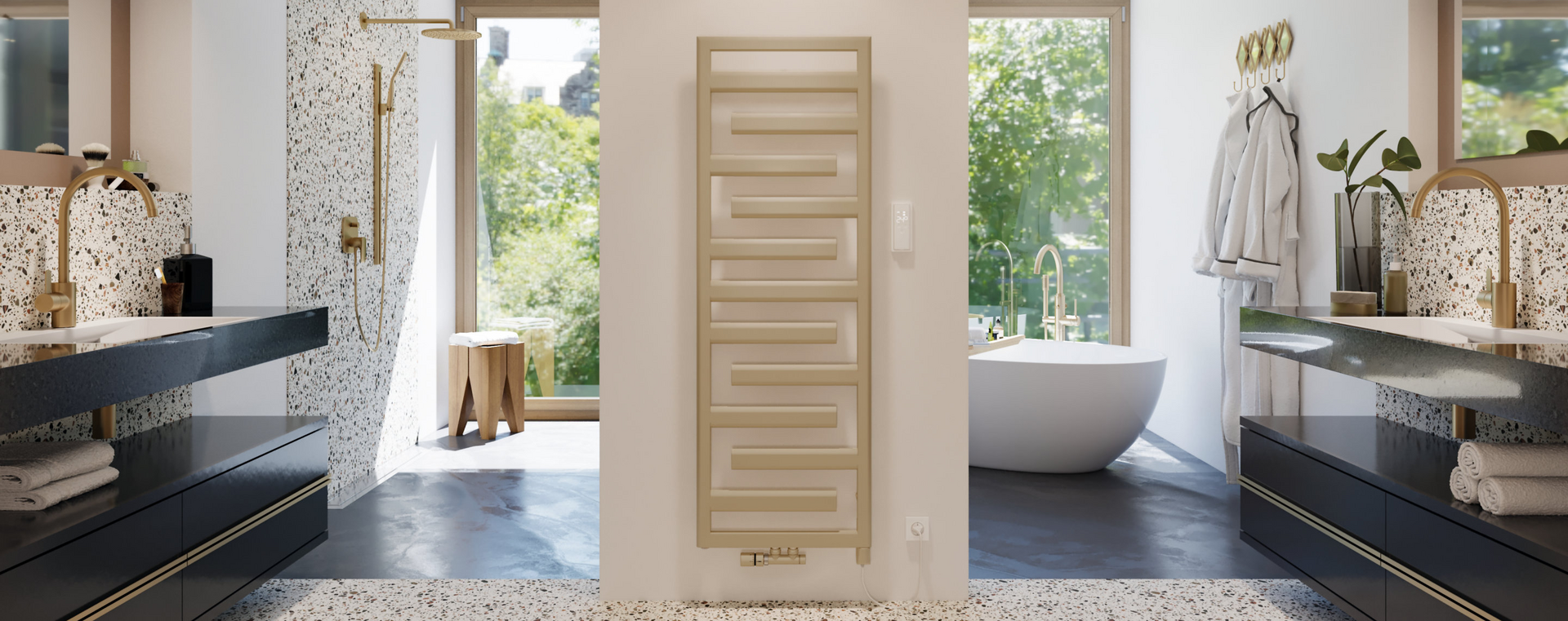 Rendering Zehnder Tetris Decorative radiator 
