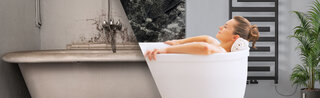 Zehnder_Expedition_Renovation_Bathroom_Visual_Frau_Badewanne Ristrutturazione di bagni con radiatori