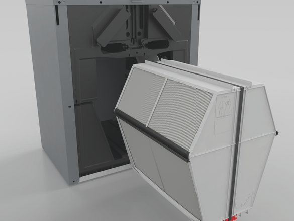 Cut-Out Zehnder Enthalpie Exchanger for ComfoAir Comfortable indoor ventilation 3D view