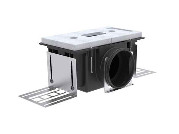 Rendering Zehnder ComfoCase CLD-P Comfortable indoor ventilation Angled view