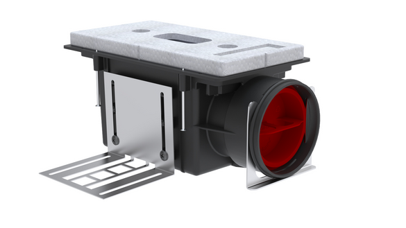 Cut-Out CLD/P DN90 Comfortable indoor ventilation Side view