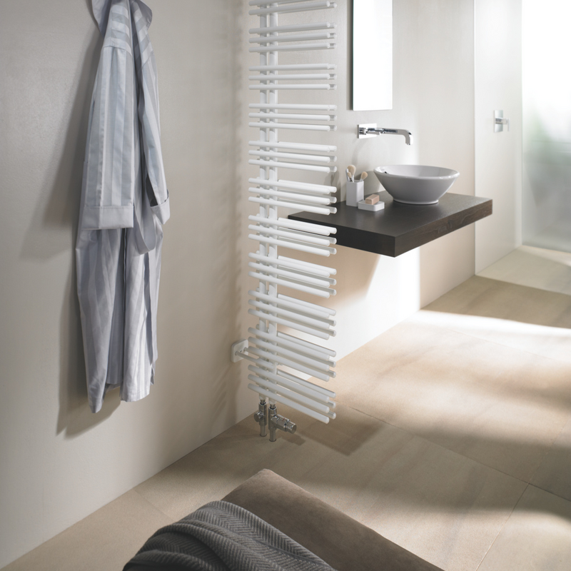 Rendering Zehnder Yucca Asym Decorative radiator Front view