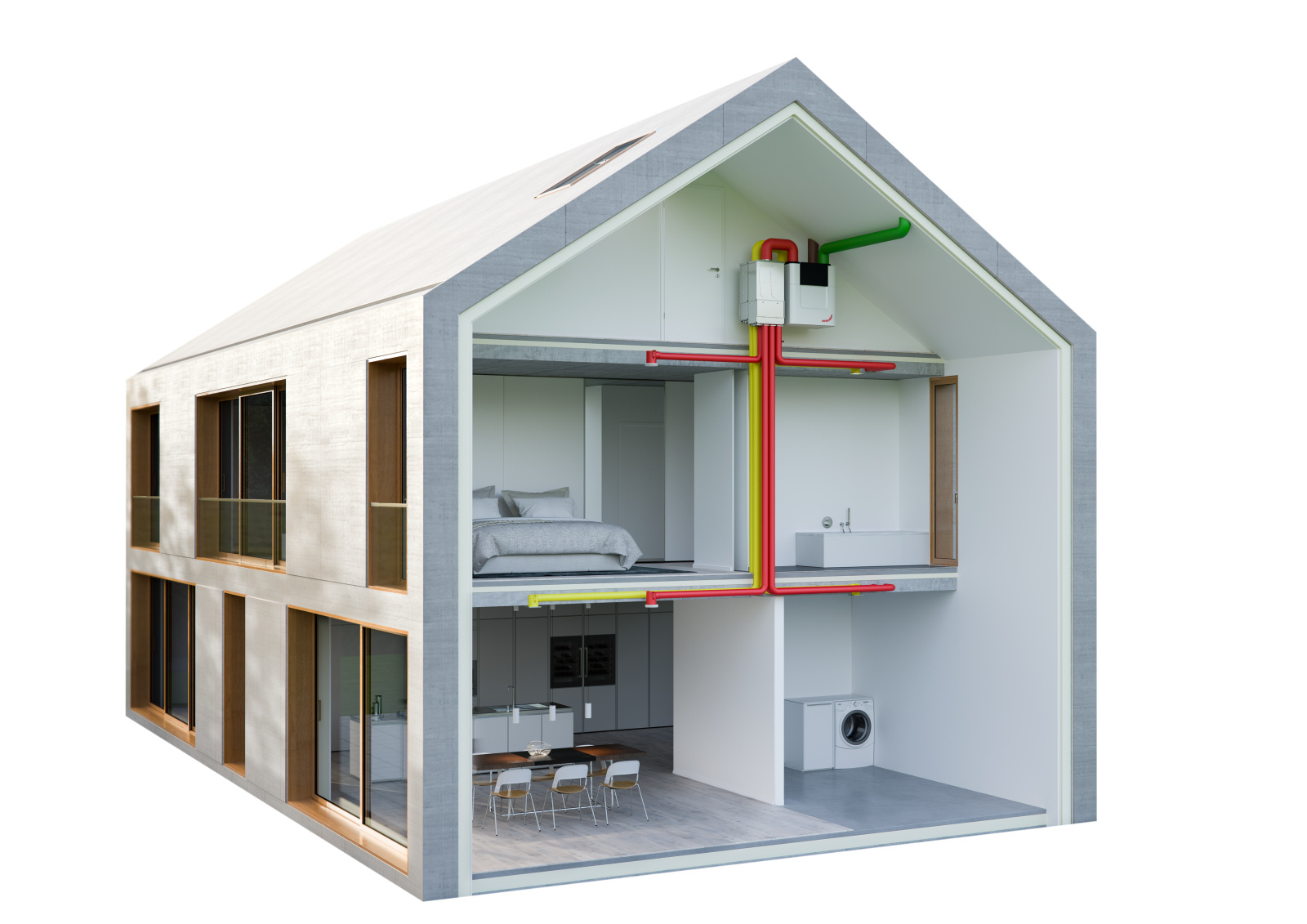 Cut-Out Zehnder ComfoAir Q600 ST Comfortable indoor ventilation 