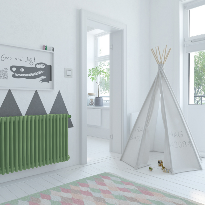 Rendering Zehnder Charleston Decorative radiator Angled view