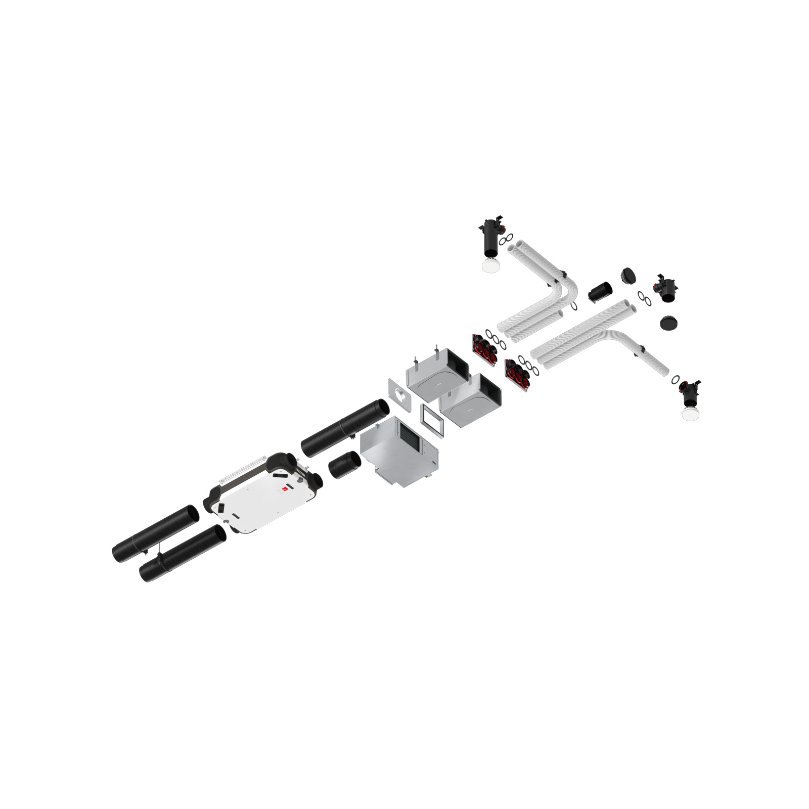 Cut-Out Zehnder EVO 4 Comfortable indoor ventilation Angled view