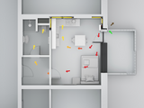 Rendering Zehnder ComfoAir 70 Comfortable indoor ventilation Angled view