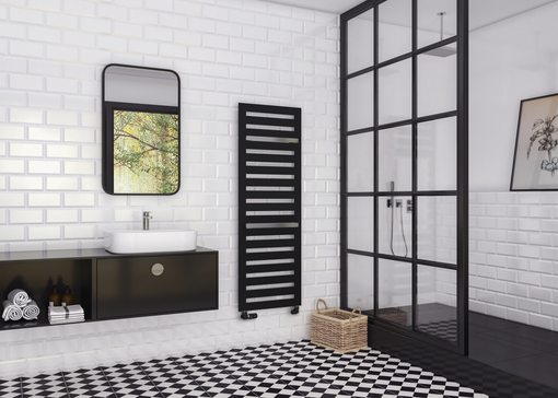 Zehnder_RAD_Metropolitan-Bar_HY_Valve-Typ-F_TrafficBlack_milieu-bathroom2-RGB Metropolitan-Bar, HY, Valve-Typ F, TrafficBlack_milieu-bathroom, checkerboard,