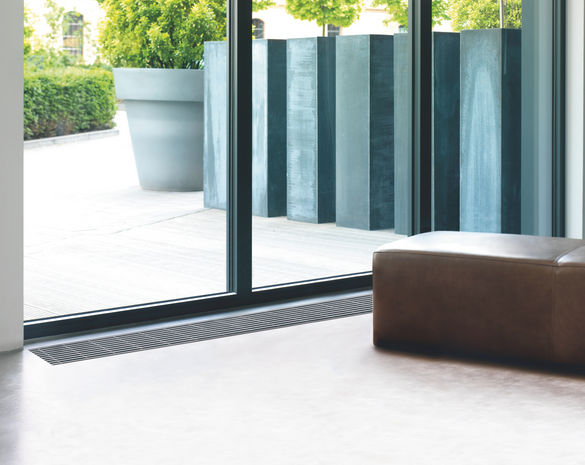 Rendering Zehnder Terraline Fresh Decorative radiator Top view